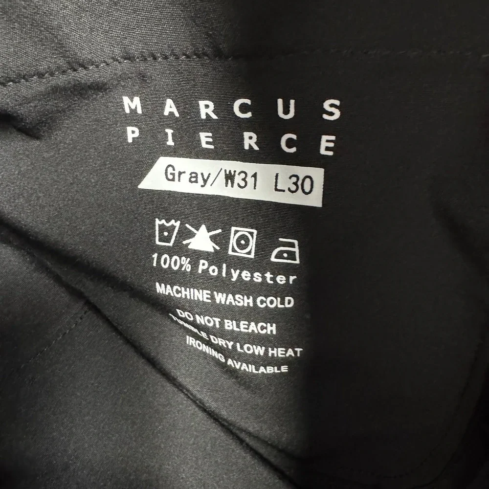 Marcus Pierce Pants Mens 31x30 (Fits 31x29) Renegade Gray Performance Chino